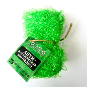 Мочалка сувенирная зеленая, "Бизорюк"